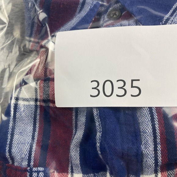 Faded Glory Flannel Mens Size Small Red Blue Plaid Flannel Button Up Shirt A2731 - Picture 15 of 15